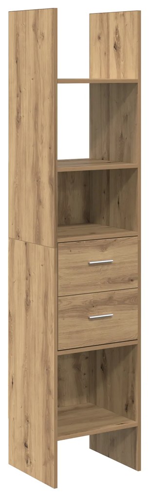 vidaXL Βιβλιοθήκη artisan δρυς 40 x 35 x 180 εκ. Επεξεργασμένο ξύλο