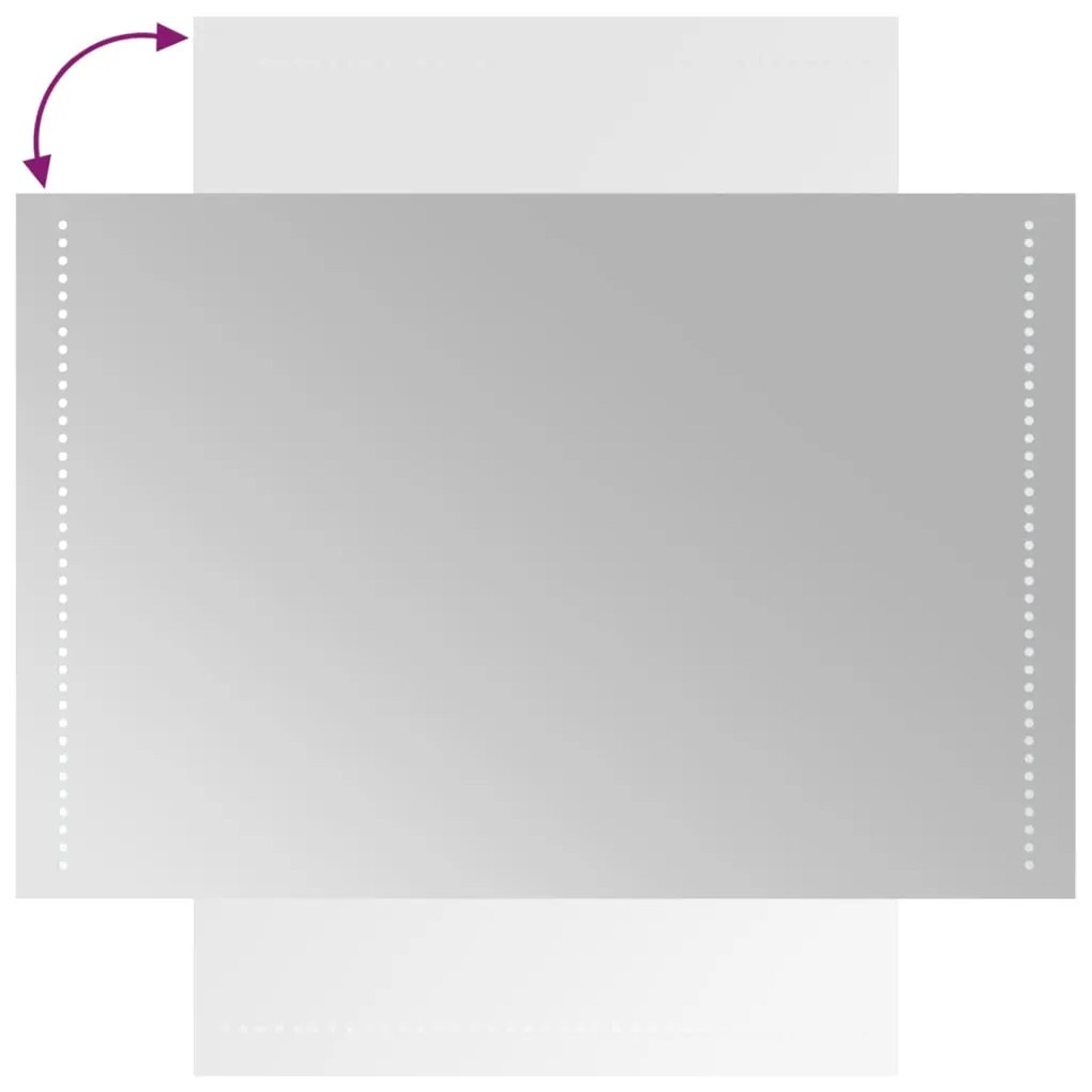 vidaXL Καθρέφτης Μπάνιου με LED 60x90 εκ.