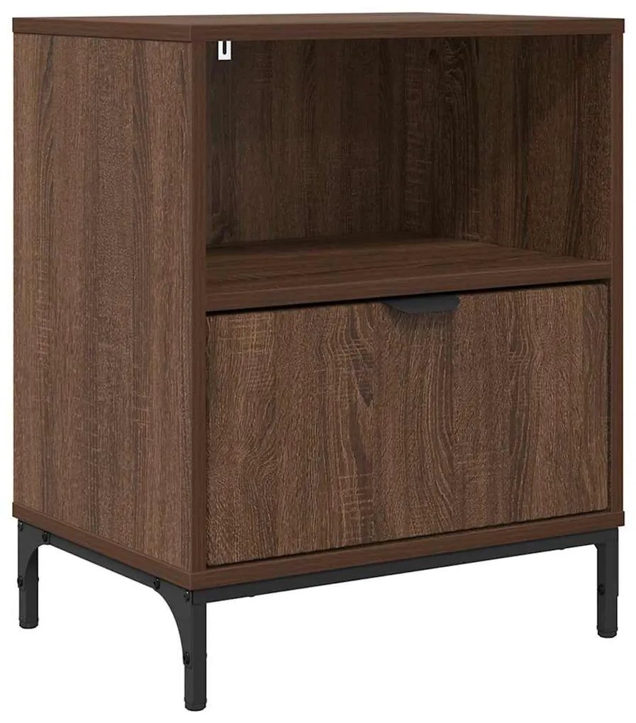 vidaXL Κομοδίνο Καφέ δρυς 49 x 36 x 61 εκ Επεξεργασμένο ξύλο