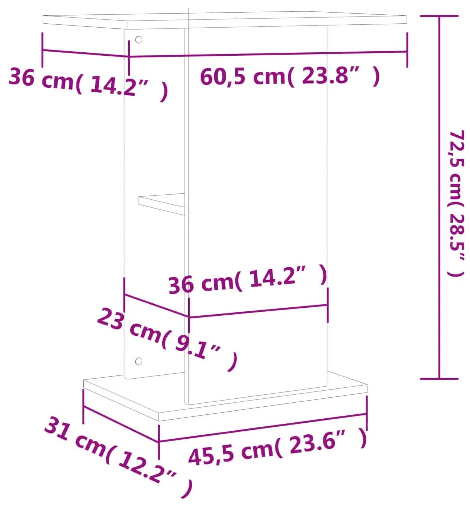 ΒΑΣΗ ΕΝΥΔΡΕΙΟΥ ΓΚΡΙ ΣΚΥΡΟΔ. 60,5X36X72,5 ΕΚ. ΕΠΕΞΕΡΓΑΣΜΕΝΟ ΞΥΛΟ 833643