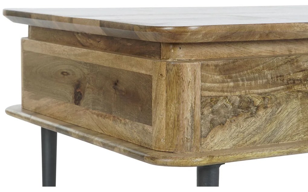 Τραπεζάκι Καφέ DKD Home Decor 116 x 60 x 46 cm Μέταλλο Αλουμίνιο Ξύλο από Μάνγκο