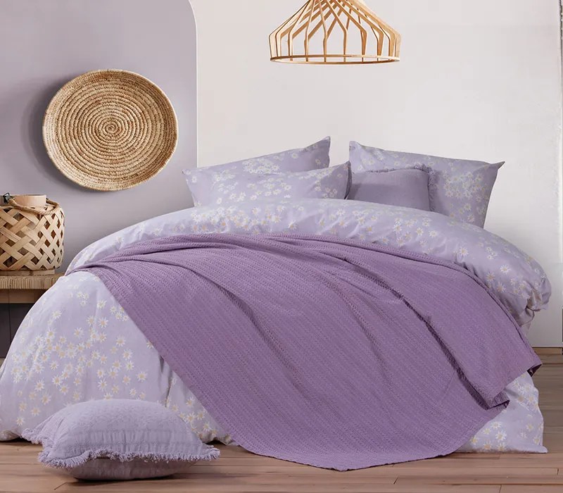 Κουβέρτα Μονή Πικέ Cool Purple 160x240 - Nef-Nef Homeware