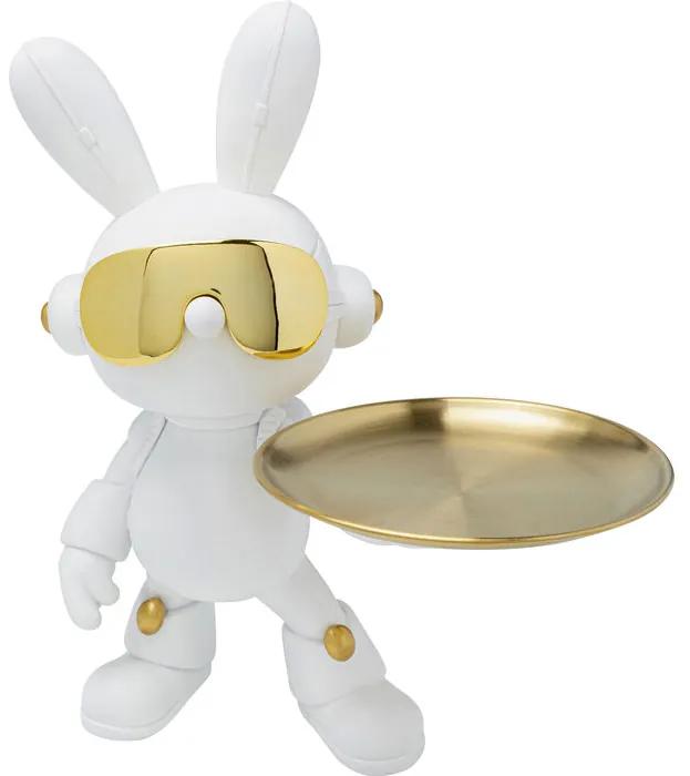 Διακοσμητικό Επιτραπέζιο Cool Bunny Λευκό/Χρυσό 24x33,5x26x5 εκ. - Χρυσό