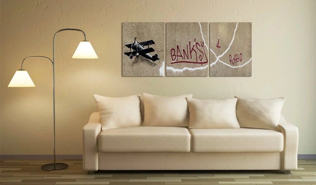 Πίνακας - Airplane (Bansky) 120x60