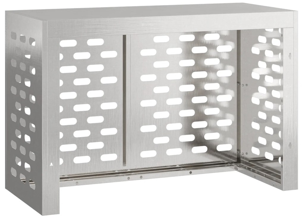 vidaXL Κάλυμμα AC 90x40x60 εκ Ανοξείδωτο Ατσάλι