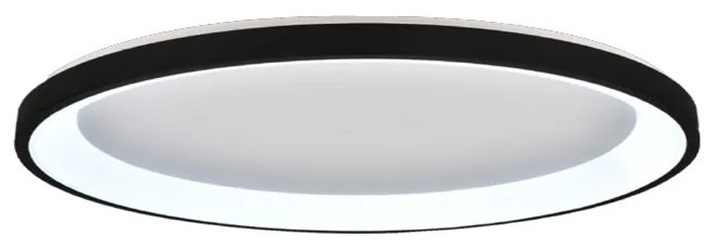 Πλαφονιέρα Οροφής D80x5cm LED 38W 3CCT 3800lm Μαύρο Μέταλλο-Ακρυλικό Inlight 42044-A-Black