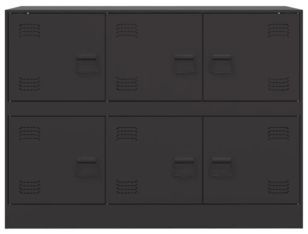 vidaXL Ντουλάπι Μαύρο 99x39x73 εκ. από Ατσάλι
