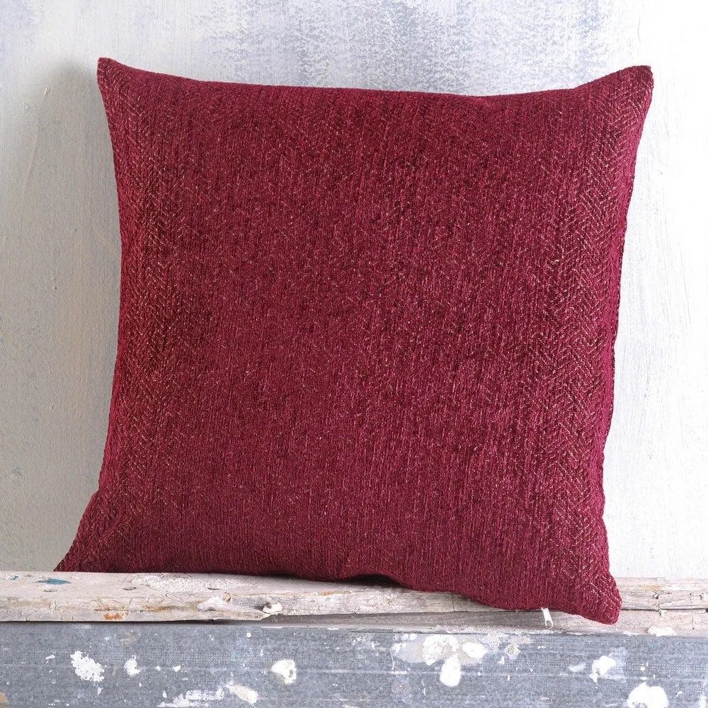 Μαξιλαροθήκη Διακοσμητική Avida Bordo Ρυθμός 40Χ40 Chenille,Cotton,Polyester