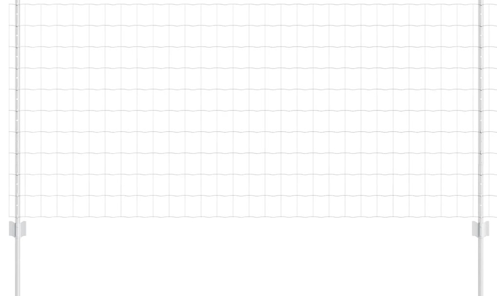 Τείχος και Πόστ Ασημί 1 x 25 m Ατσάλι