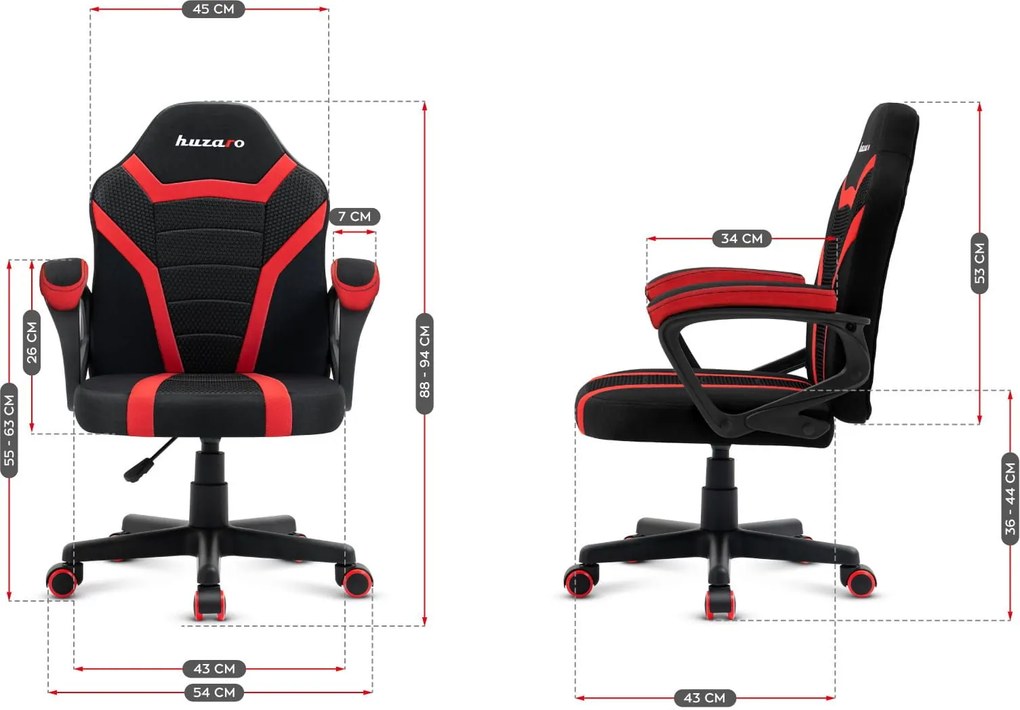 Καρέκλα Gaming Παιδική Huzaro Ranger 1.0 Mesh-Pixel