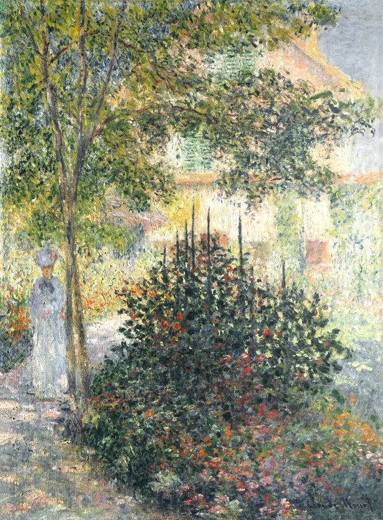 Αναπαραγωγή Camille Monet in the Garden at Argenteuil (1847–1879), Claude Monet