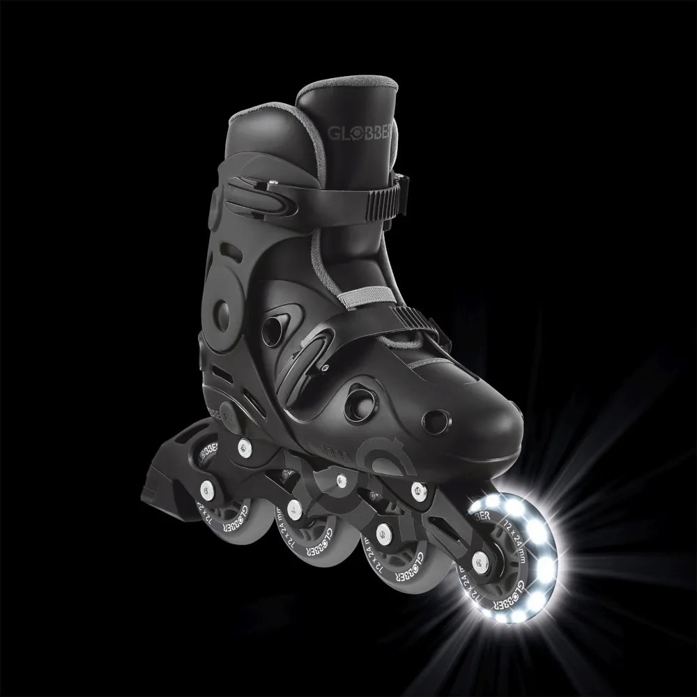 Globber Inline Skates Lights No34-37 Black