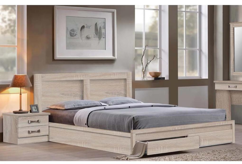Κρεβάτι Life Sonoma EM363,2 207X168X93 cm Υπέρδιπλο Μελαμίνη