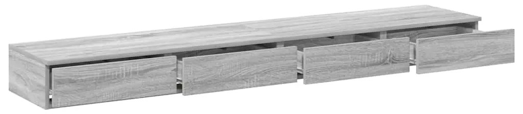 vidaXL Συρτάρια κρεβατιού με συρτάρι Γκρι sonoma 180 x 36.5 x 16.5 εκ
