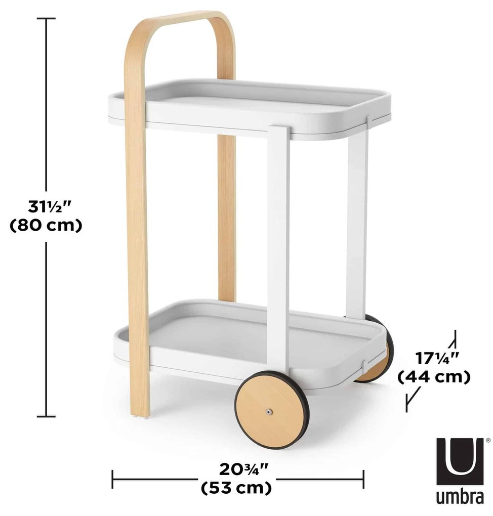 Βοηθητικό τραπεζάκι τρόλει 80Χ52Χ46 Umbra bellwood wht