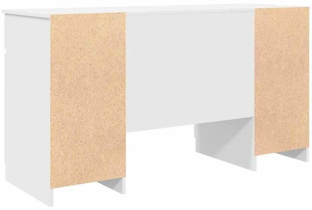 vidaXL Γραφείο με συρτάρι Λευκό 140 x 49 x 76 εκ. Επεξεργασμένο ξύλο