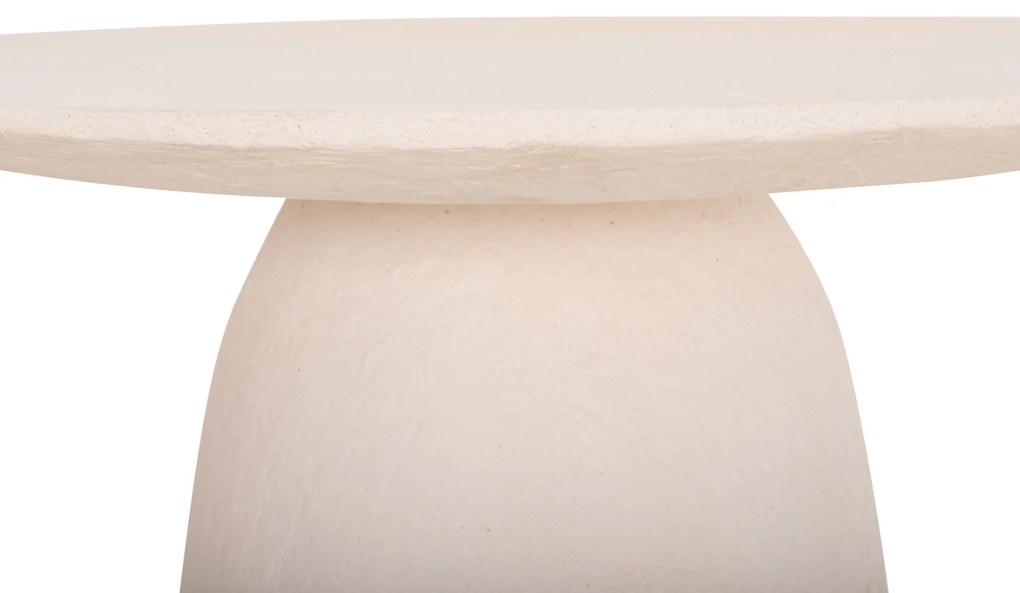 ΤΡΑΠΕΖΙ ΤΡΑΠΕΖΑΡΙΑΣ ΣΤΡΟΓΓΥΛΟ SEPPO HM18154.02 FIBER CEMENT ΛΕΥΚΟ--Φ119,5x75,5Υεκ.