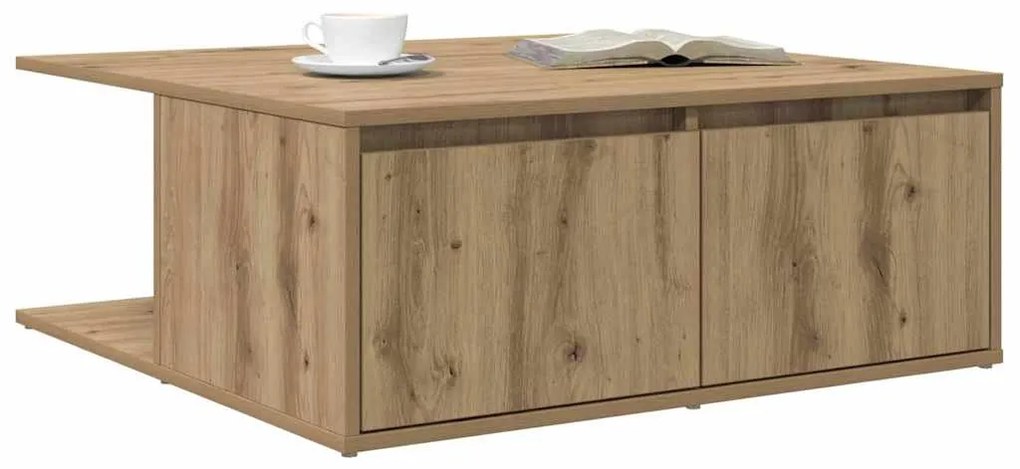 vidaXL Τραπεζάκι σαλονιού with Drawer artisan δρυς 80 x 80 x 31 cm