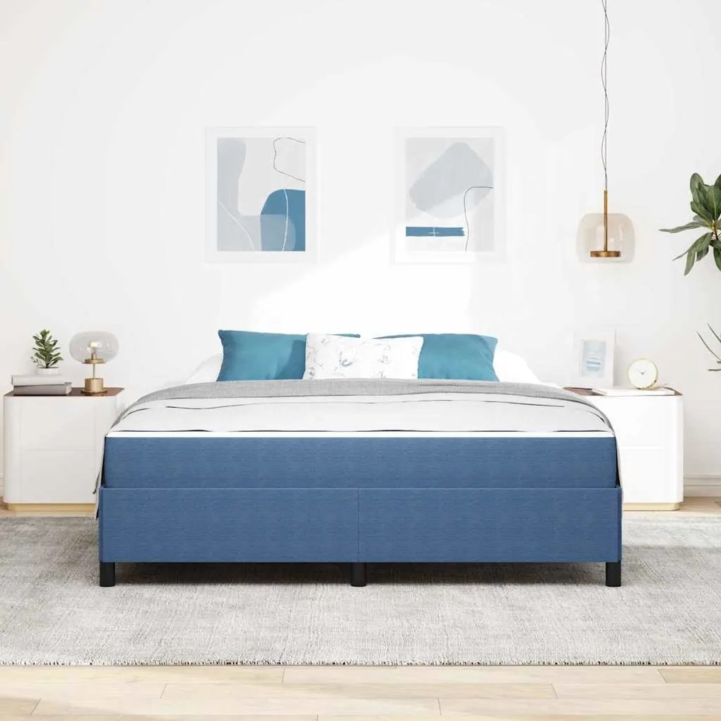 vidaXL Σκελετός Κρεβατιού Άλλο Μπλε 180 x 200 cm Βελούδο