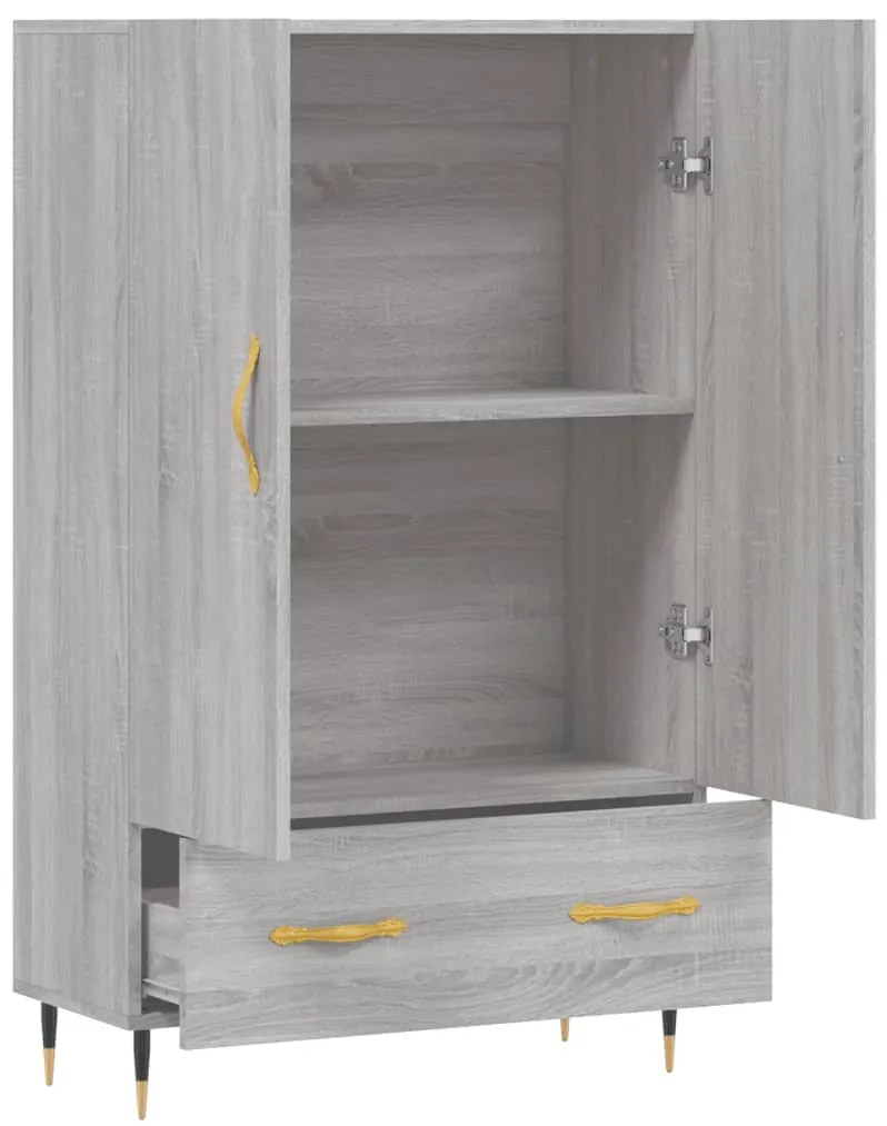 vidaXL Ντουλάπα Γκρι Sonoma 69,5 x 31 x 115 εκ. από Επεξεργασμένο Ξύλο