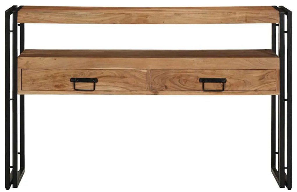 vidaXL Τραπέζι κονσόλας Καφέ 120 x 33 x 75 εκ Μασίφ ξύλο ακακίας