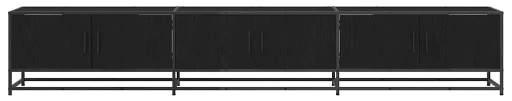 vidaXL Ντουλάπι TV Μαύρη δρυς 240 x 35 x 41 εκ Επεξεργασμένο ξύλο