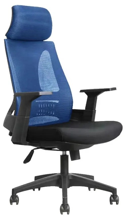 Καρέκλα Γραφείου Tie 25-0617 66x64xH120-130cm Blue - Black