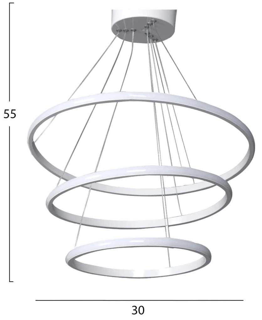 ΦΩΤΙΣΤΙΚΟ ΟΡΟΦΗΣ LED ΛΕΥΚΟ HM7510.01 30x28x55 εκ. - 0534441 - HM7510.01