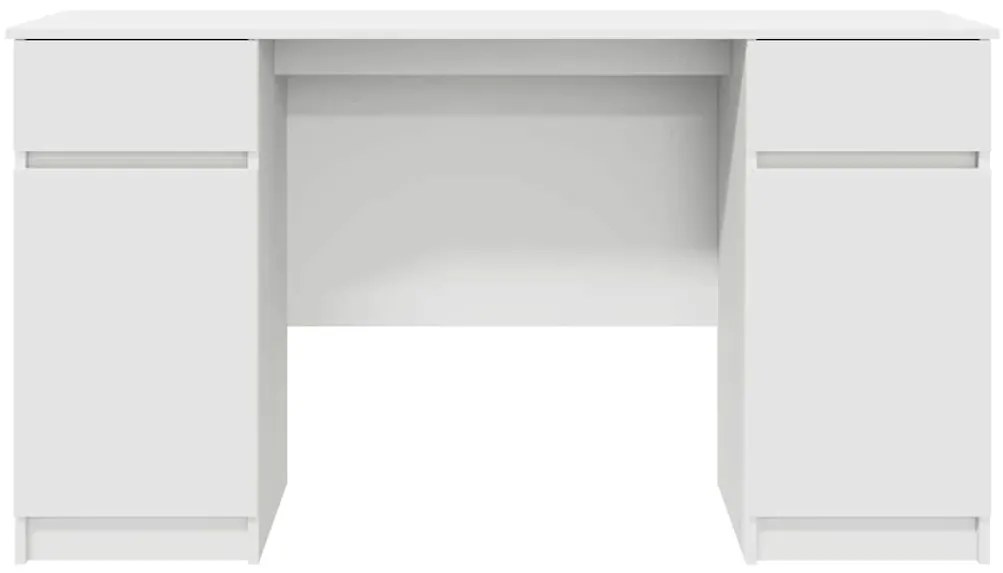 vidaXL Γραφείο με συρτάρι Λευκό 140 x 49 x 76 εκ. Επεξεργασμένο ξύλο
