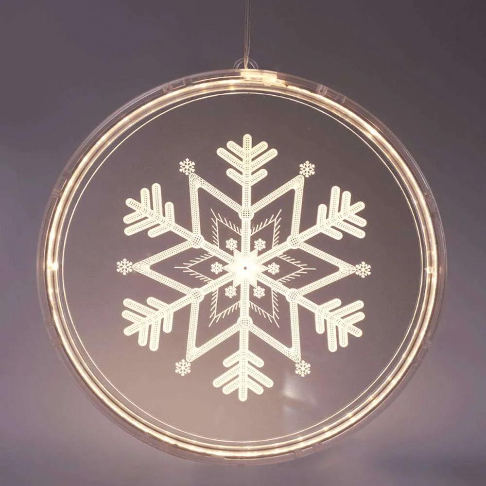 Χριστουγεννιάτικο Διακοσμητικό Κρεμαστό Snowflake X083612510 21x21,6cm Clear-White Aca