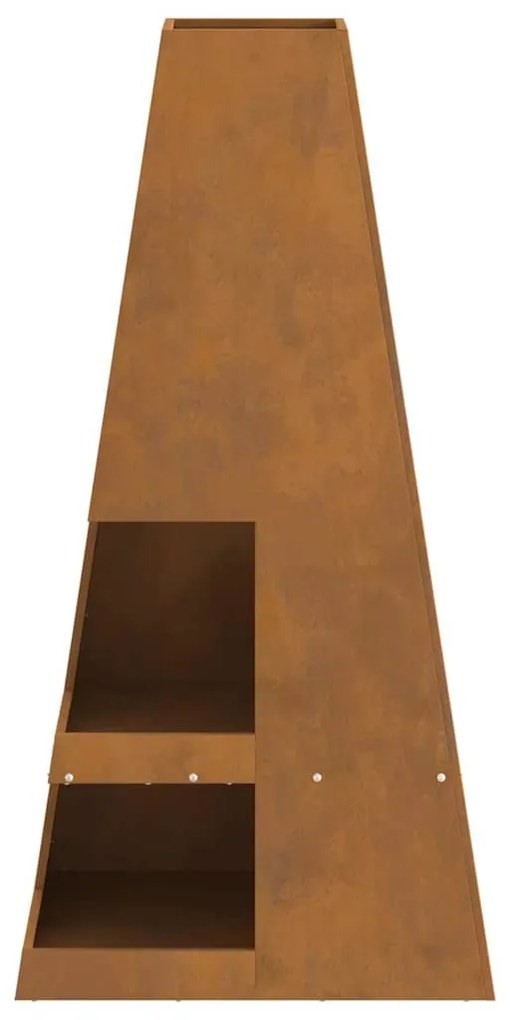 vidaXL Φωτιά Καφέ 50 x 50 x 100 cm Ατσάλι σκληρυθέν στον αέρα