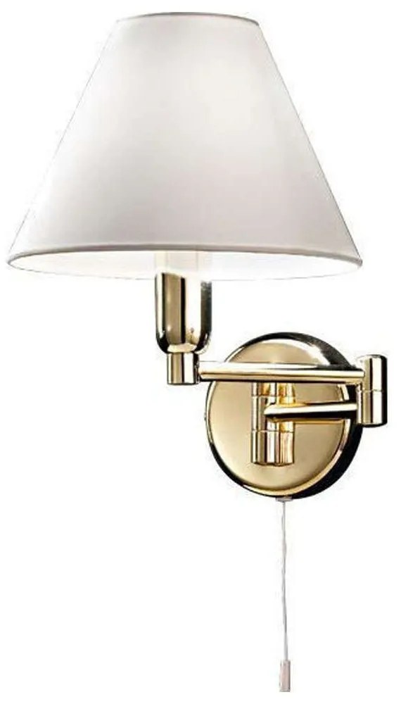 Φωτιστικό Τοίχου - Απλίκα 4016 OD 1XE14 40W 33x25cm Gold Με Αμπαζούρ White Perenz (Σετ 2τμχ) Metal, Fabric