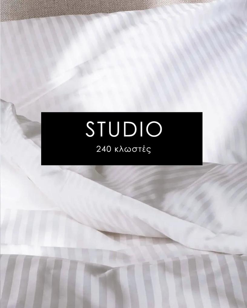 Παπλωματοθήκη Λευκή Ξενοδοχειακή Studio Υπέρδιπλη (220x240cm) Άσπρο