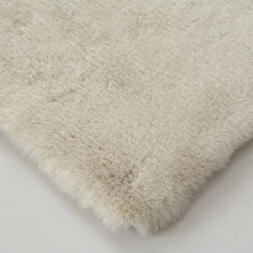 Bonsai Home Σετ Χαλιά Κρεβατοκάμαρας Γούνινα 3Τμχ XL - Rabbit Fur Κρεμ