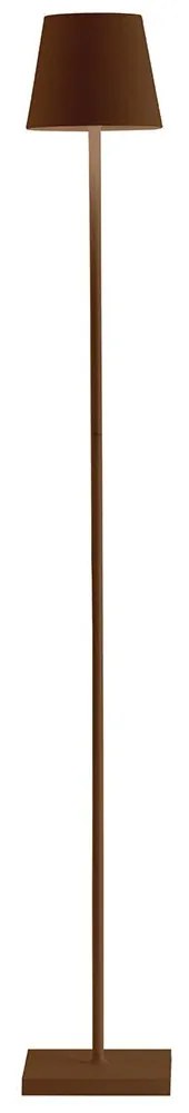 Φωτιστικό Δαπέδου Επαναφορτιζόμενο Poldina Pro L LD1390R3 Φ17x122cm LED 2200/2700/3000K 479/540/550Lm Rust Zafferano