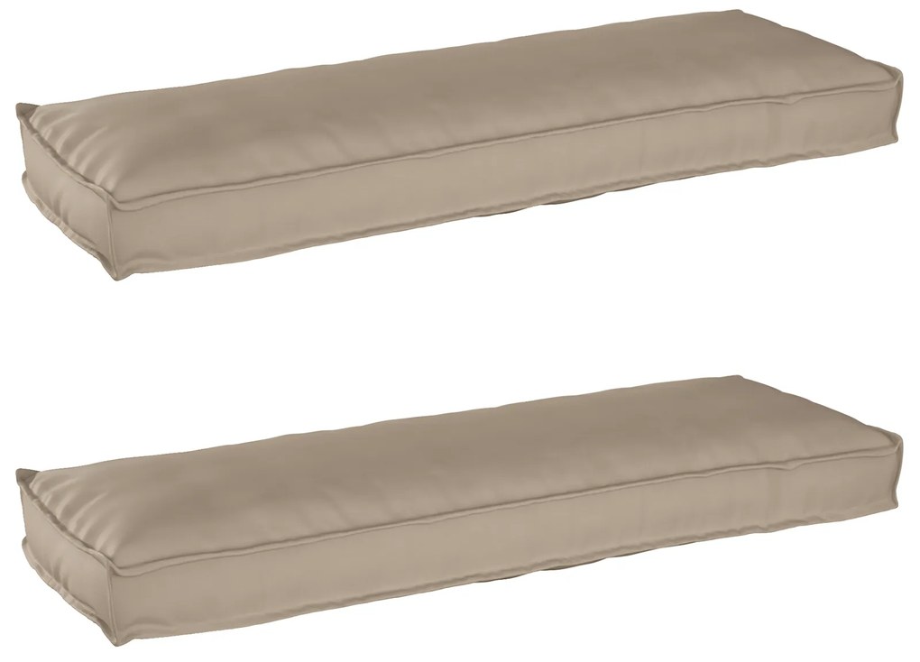 vidaXL Σετ Μαξιλαριών Πάγου 2 pcs Taupe 120 x 40 x 8 εκ Ύφασμα Oxford