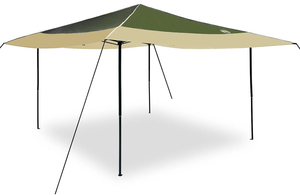 vidaXL Σκηνή Σκίασης Πράσινο 400 x 400 x 227 / 236 / 245 εκ Ύφασμα Oxford