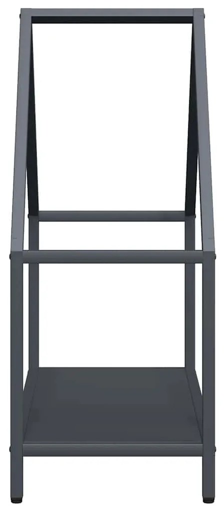 vidaXL Ράφι για καυσόξυλα Ανθρακί 60x25x60 cm Ατσάλι ψυχρής έλασης
