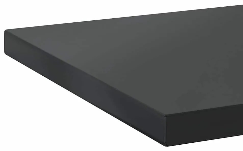 Ράφια Τοίχου 2 τεμ. Μαύρο 100x30x3 εκ. Ανοξείδωτο Ατσάλι - Μαύρο