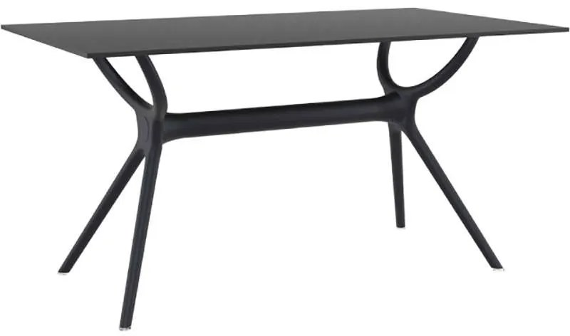 Τραπέζι Air 140Χ80Εκ. Black Laminate 12Mm