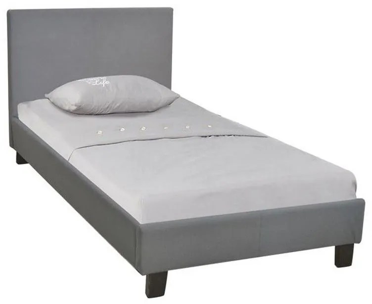 Κρεβάτι Wilton Ε8060,F2 97x203x89cm Για Στρώμα 90x190cm Grey Μονό Wood, Fabric
