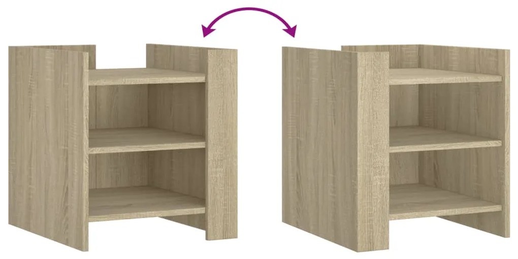 vidaXL Κομοδίνο Sonoma Δρυς 45x50x50 εκ. από Επεξεργασμένο Ξύλο