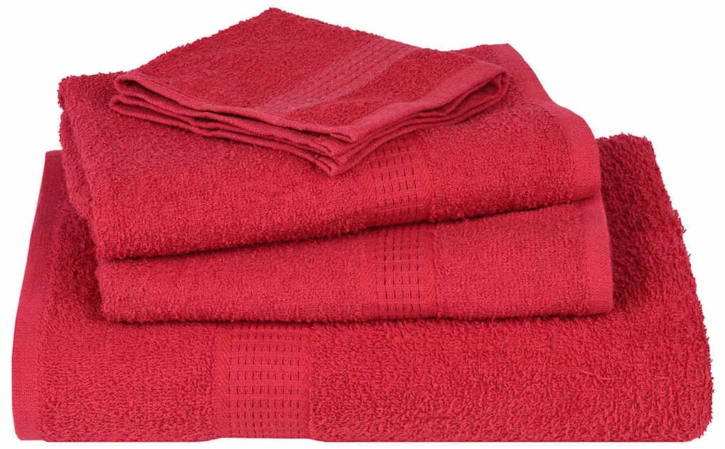 vidaXL Πετσέτες Σάουνας 10 τεμ. FROGN Κόκκινες 80x200 εκ. 100% Βαμβάκι