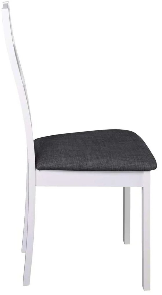 Καρέκλα MILLER Οξυά Άσπρη/Ύφ.Γκρι 45x52x97cm (Σετ 2 ΤΕΜ)