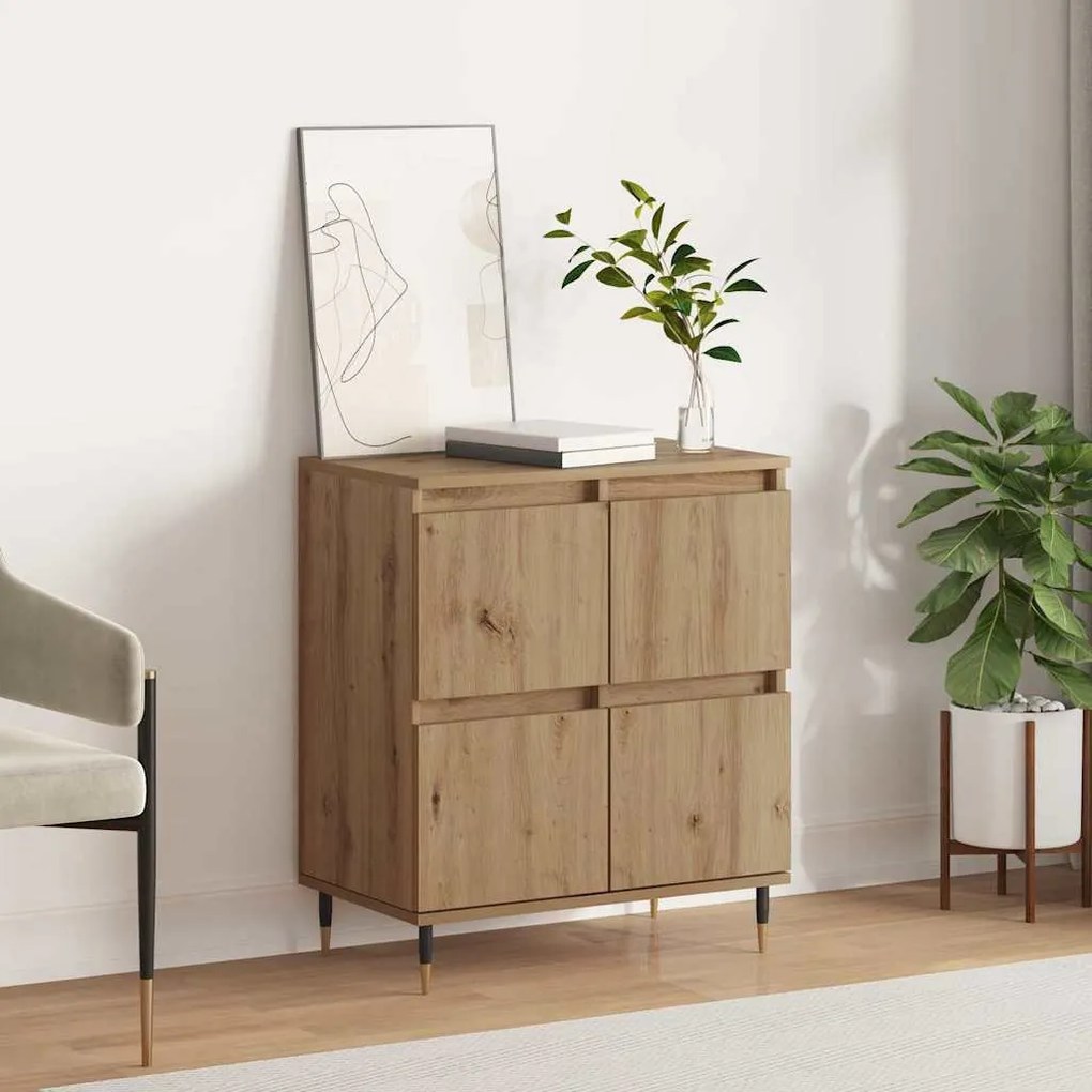 vidaXL Πλαϊνό γραφείο Καφέ 60 x 35 x 70 cm Επεξεργασμένο ξύλο