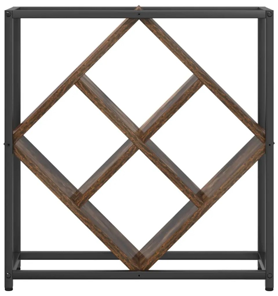 vidaXL Ραφιέρα Κρασιού Καπνιστή Δρυός 51x18x52,5 εκ. Κατασκευασμένο Ξύλο
