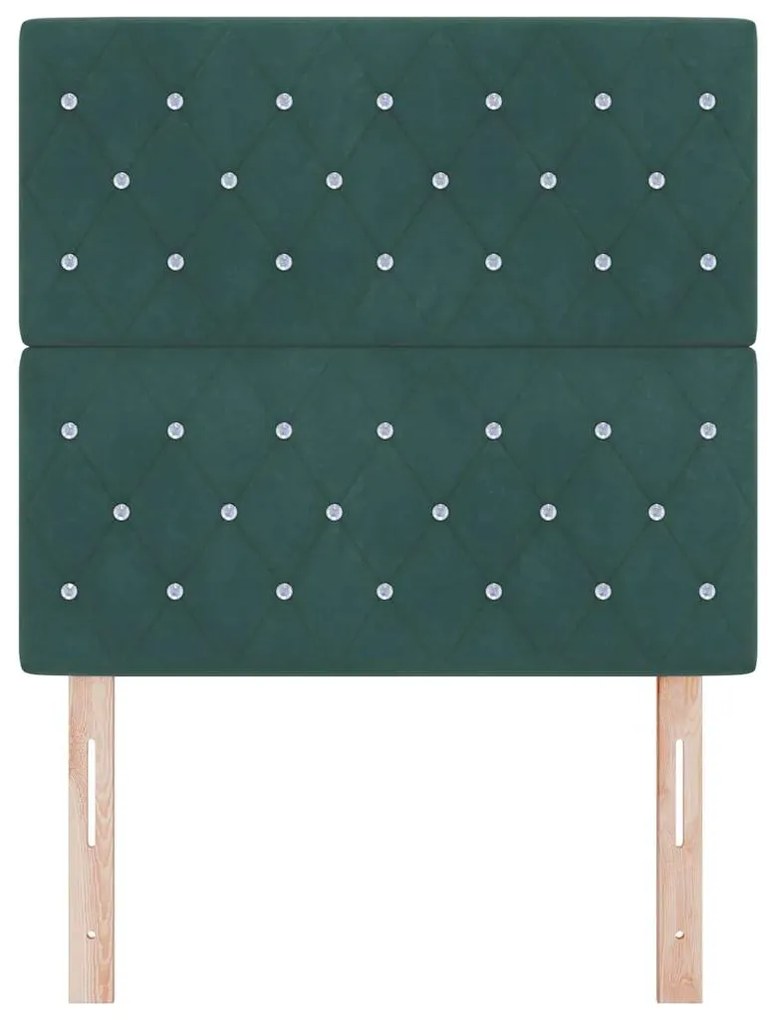 vidaXL Βελούδινο Κεφαλάρι Argyle Σκούρο πράσινο 90 cm Βελούδο