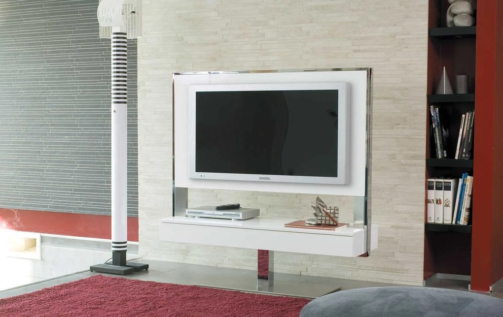 Έπιπλο TV Tecno Chromed steel 110x45x141 - Natural Oak