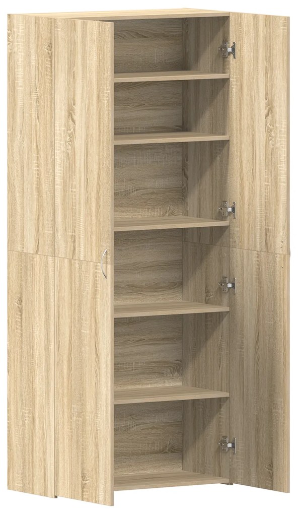 vidaXL Ντουλάπα Παπουτσιών Σονόμα 80x35,5x180 εκ Επεξεργασμένο Ξύλο