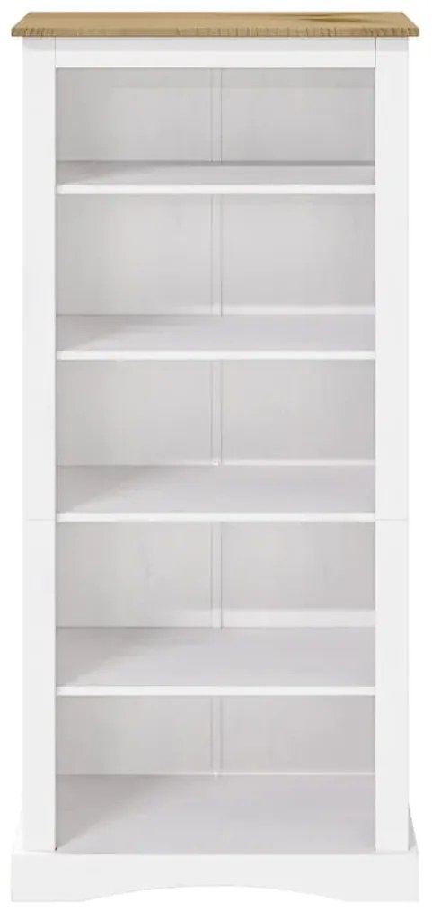 vidaXL Βιβλιοθήκη 5 Επ. Μεξικ. Στιλ Corona Λευκό 81x40x170 εκ.